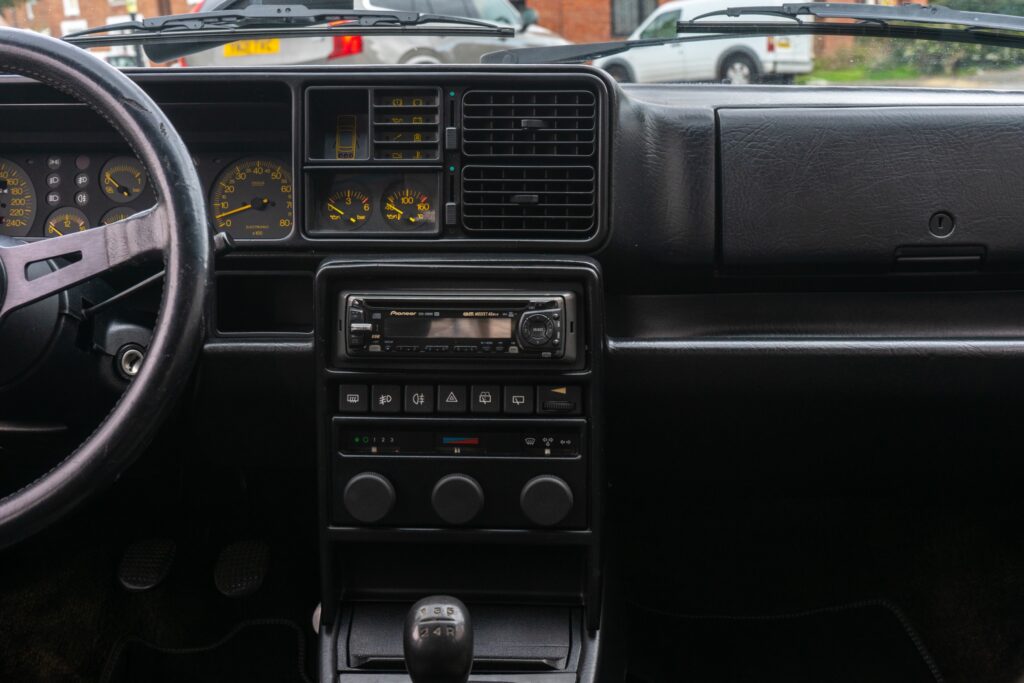 Lancia Delta interior with uprated Alpine system.