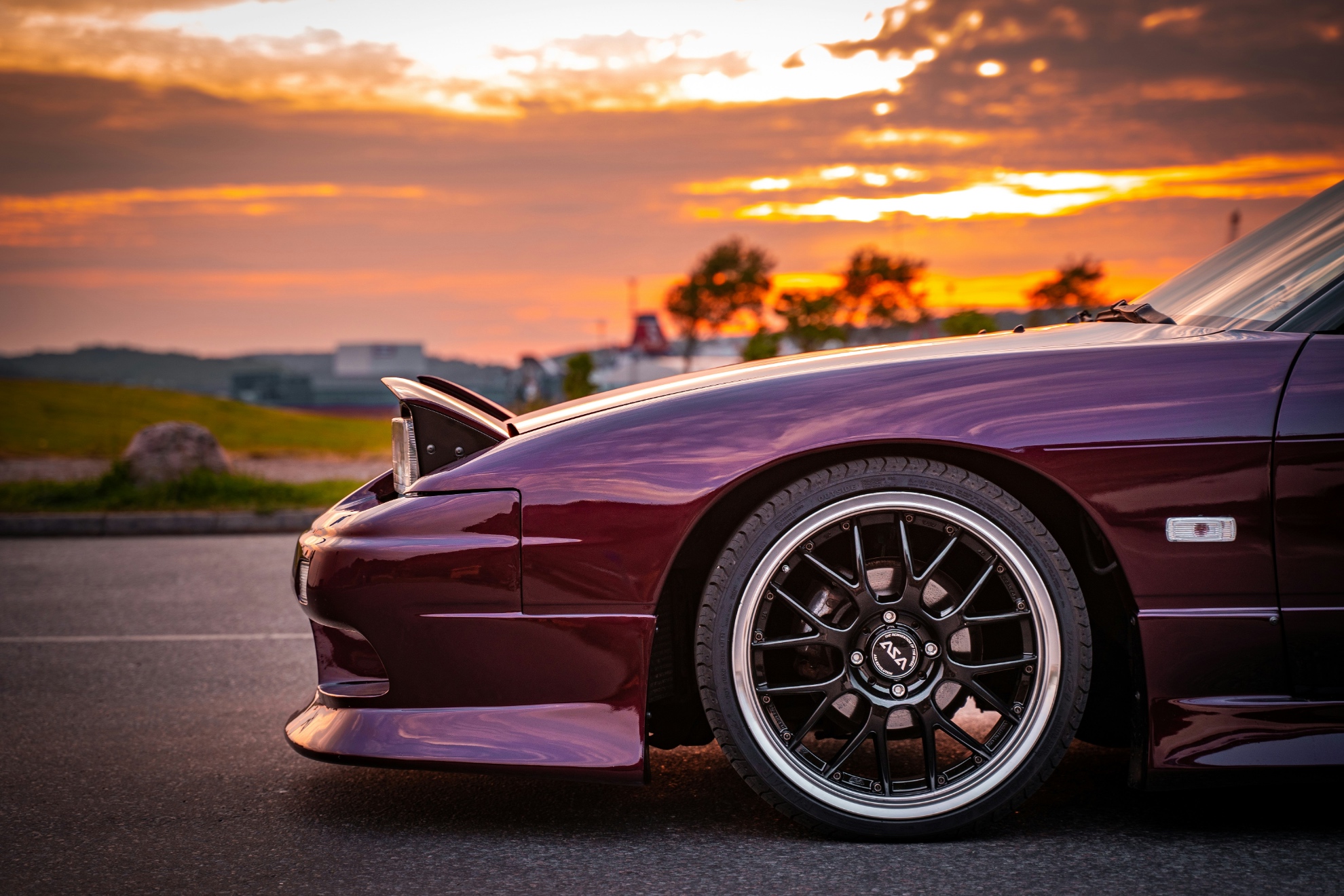 Japanese car shot at sunset.