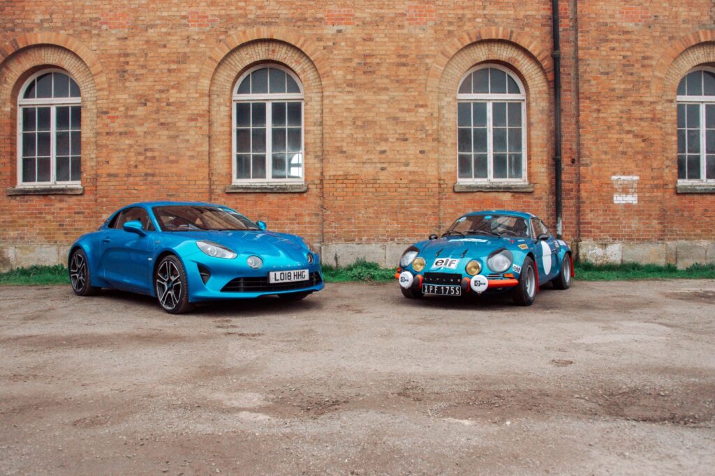 Modern and classic Alpine A110 side by side