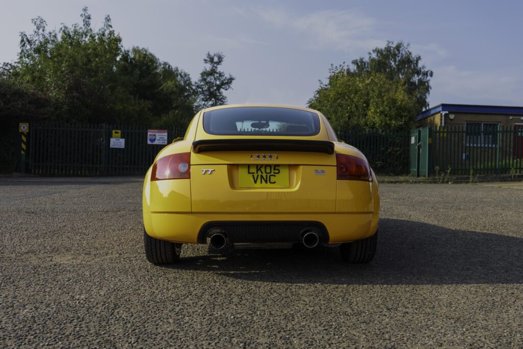 Audi TT MK1 3.2 V6 rear profile. Finished in Papaya Orange
