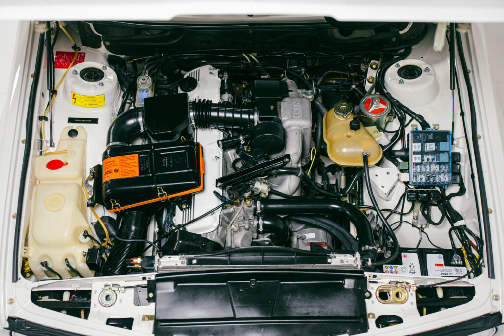 M5353i engine bay that has been vapour blaster