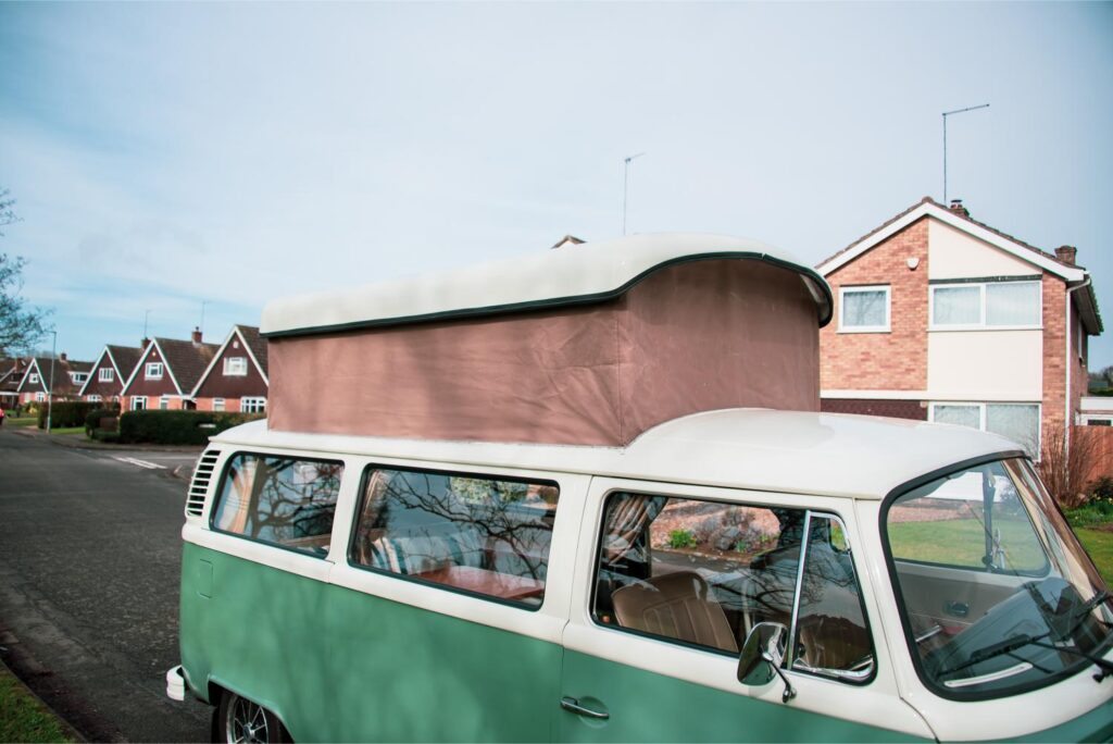 Canterbury pop top on a 1973 VW t2 campervan for sale