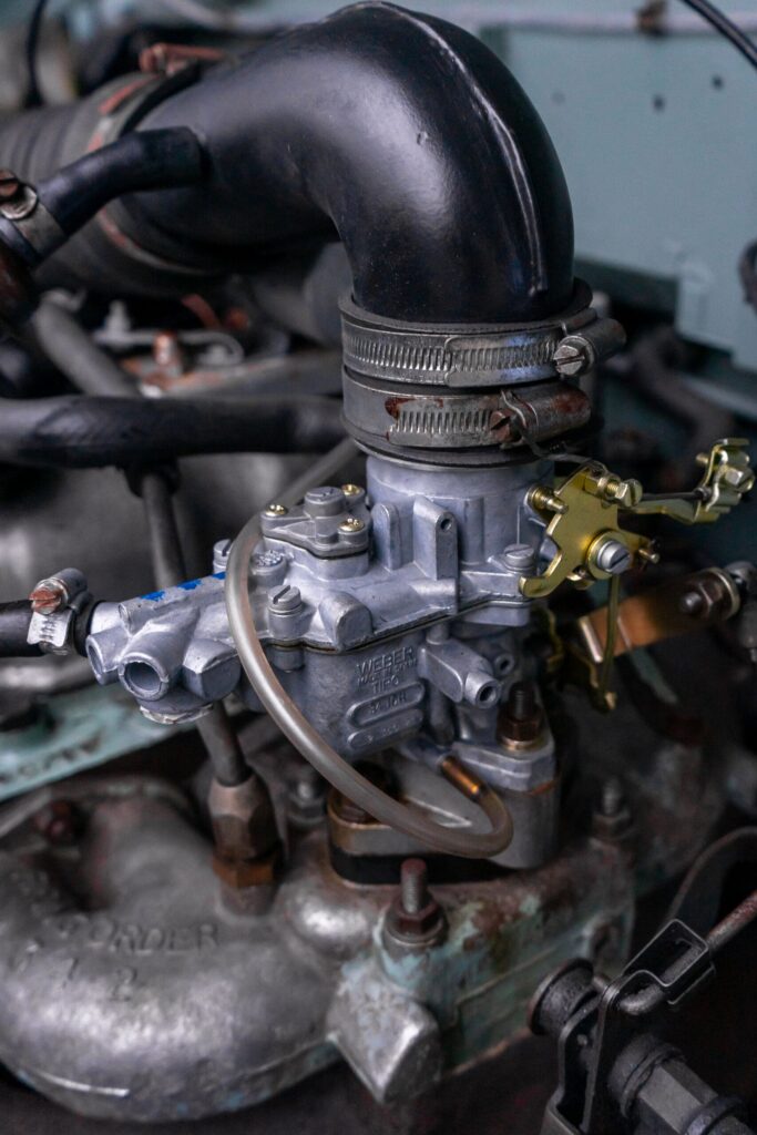 Webber carburettors fitted to a Land Rover Lightweight