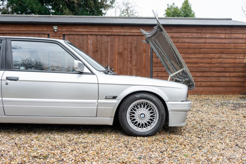BMW E30 325i Rear Profile with Bonnet Up