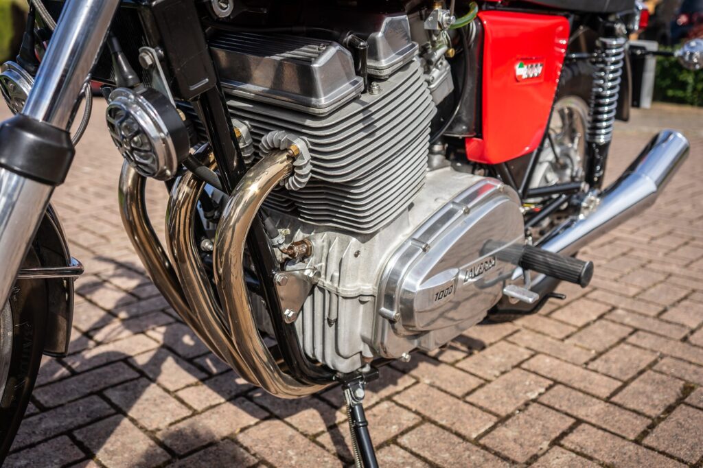 Laverda 3C three cylinder engine exterior.