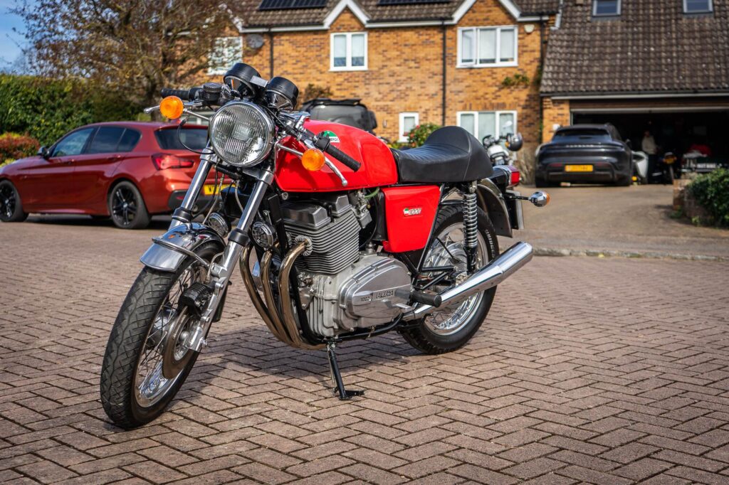 Laverda 3C in Rosso Red, restored and with only 17,000 miles since new. For sale in Northampton.