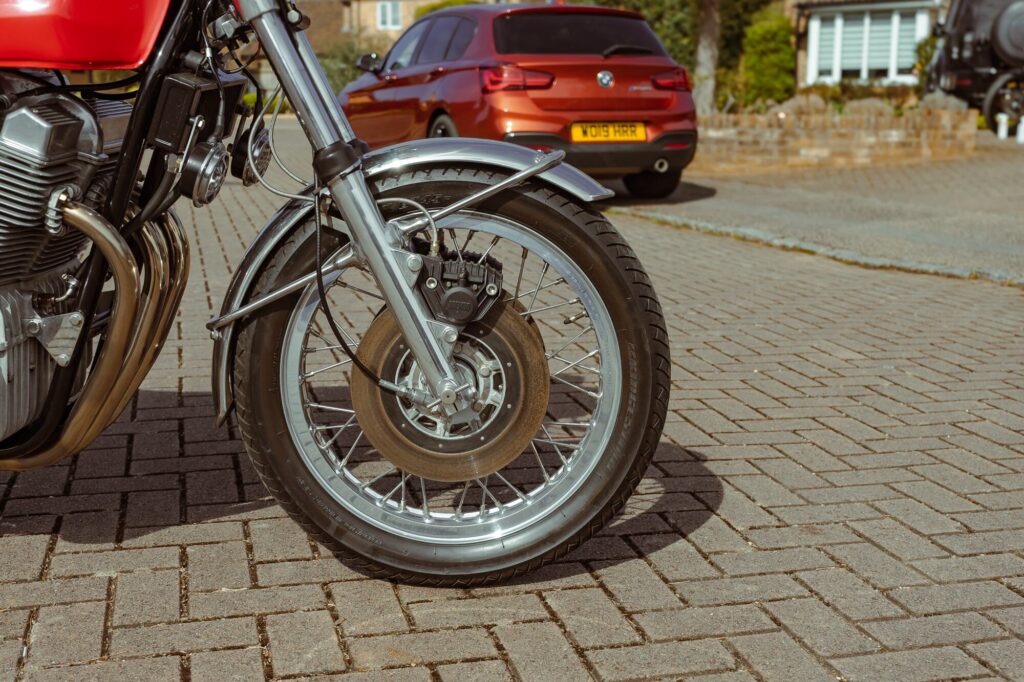 Laverda 3C front spoke wheel.